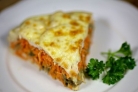 Запеканка с морковью, грибами и курицей