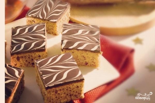 Рецепт Медовые кексы с шоколадной глазурью