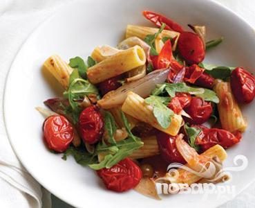 Рецепт Паста с жареными овощами и аругулой