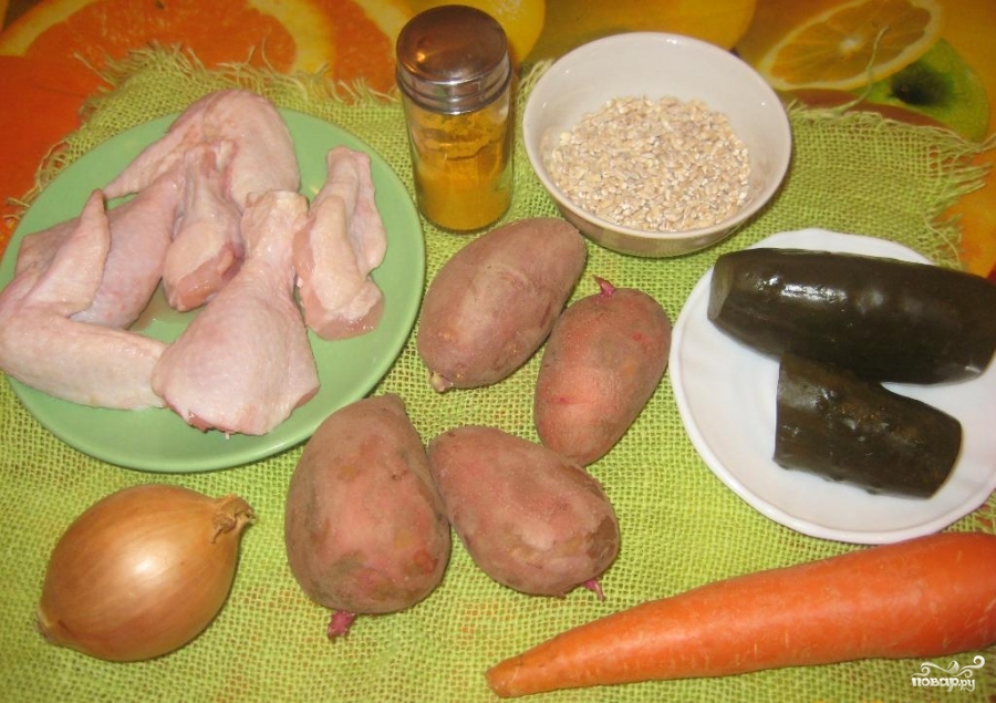 Рецепт Рассольник с курицей и перловкой