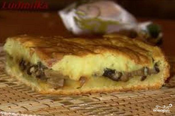 Рецепт Картофельный пирог с грибами
