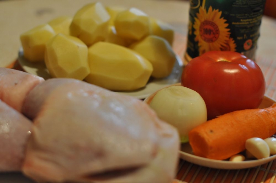 Рецепт Курица с овощами в пакете для запекания