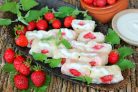 Ленивые вареники с клубникой