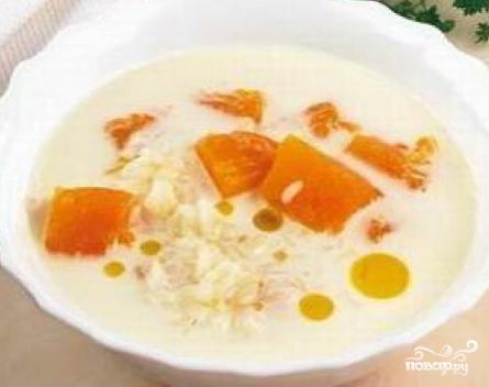 Рецепт Суп молочный с тыквой