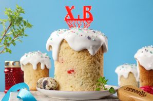 Пасхальный кулич на сливках и сухих дрожжах