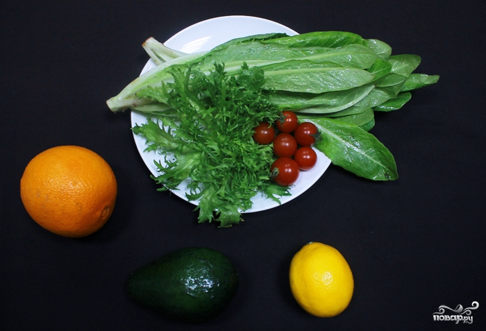 Рецепт Салат с авокадо и апельсинами