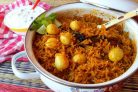 Рис с перепелиными яйцами