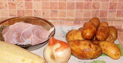 Рецепт Свинина с кабачками в мультиварке