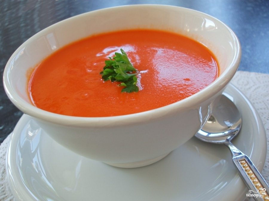 Рецепт Острый томатный суп с бараньим горохом
