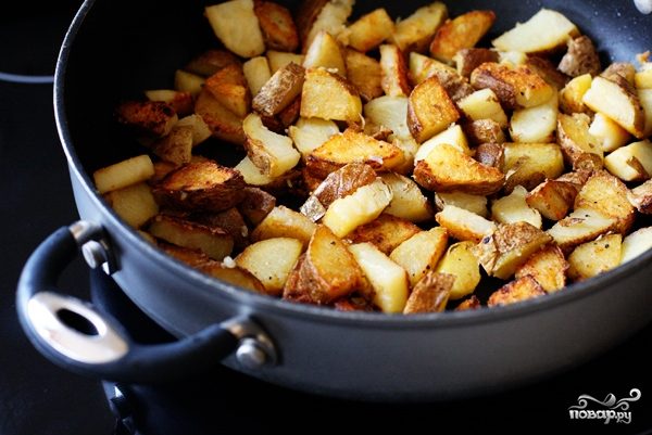 Рецепт Жареная картошка с чесноком