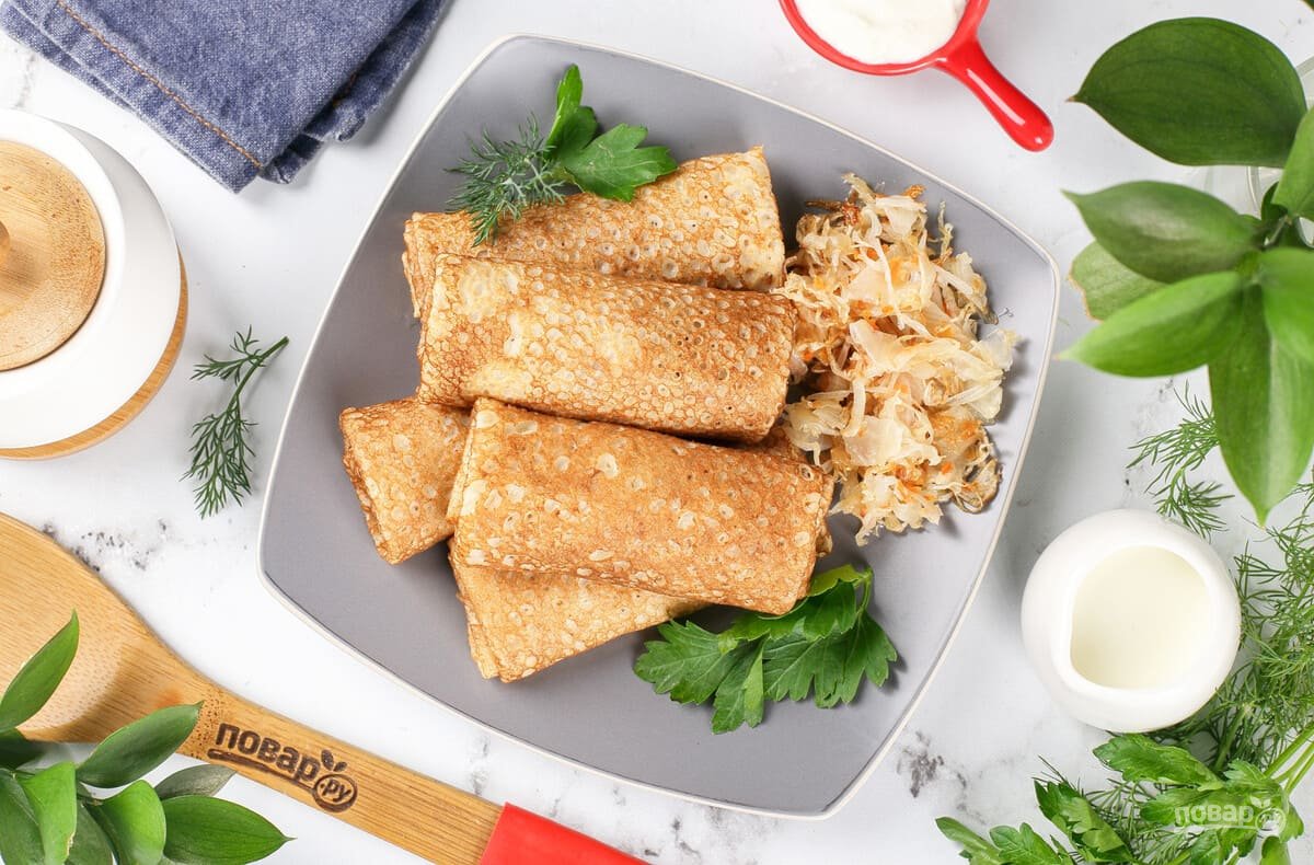 Блины с капустой