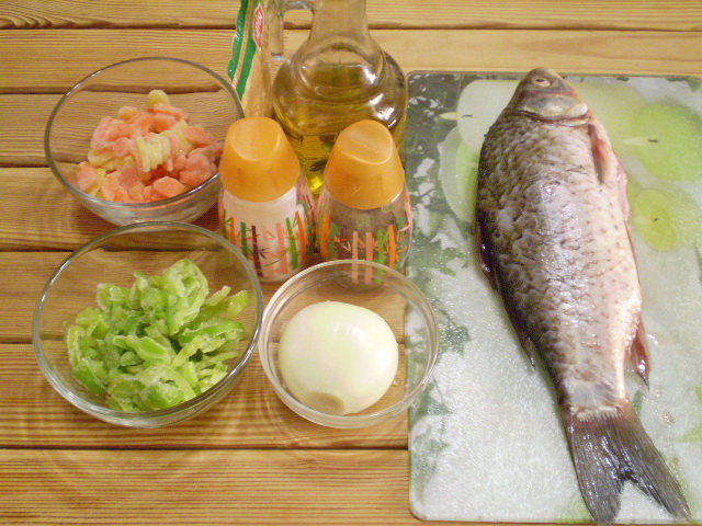 Рецепт Жареная рыба с овощами