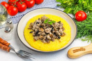 Мясной фарш с грибами