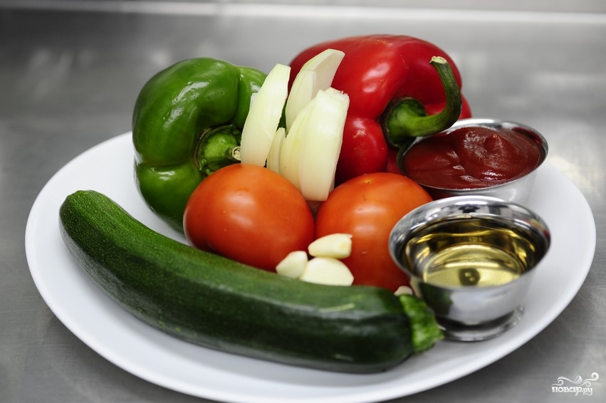 Рецепт Салат из тушеных овощей