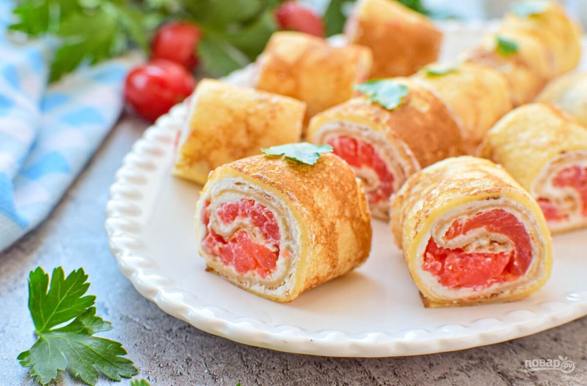 Блины с рыбой