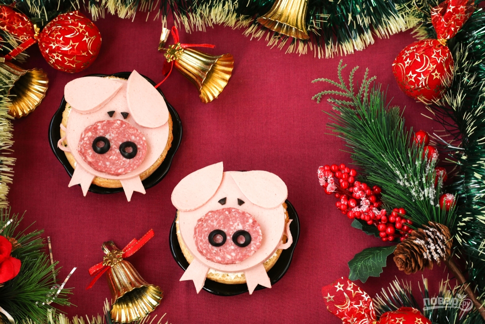 Как украсить блюда на Новый год Свиньи 2019 (супер идеи!)