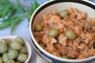 Цветная капуста, тушеная с фаршем