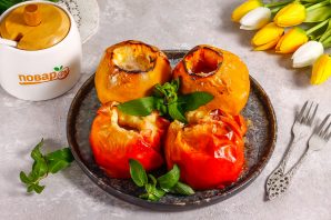 Запеченная айва с яблоками