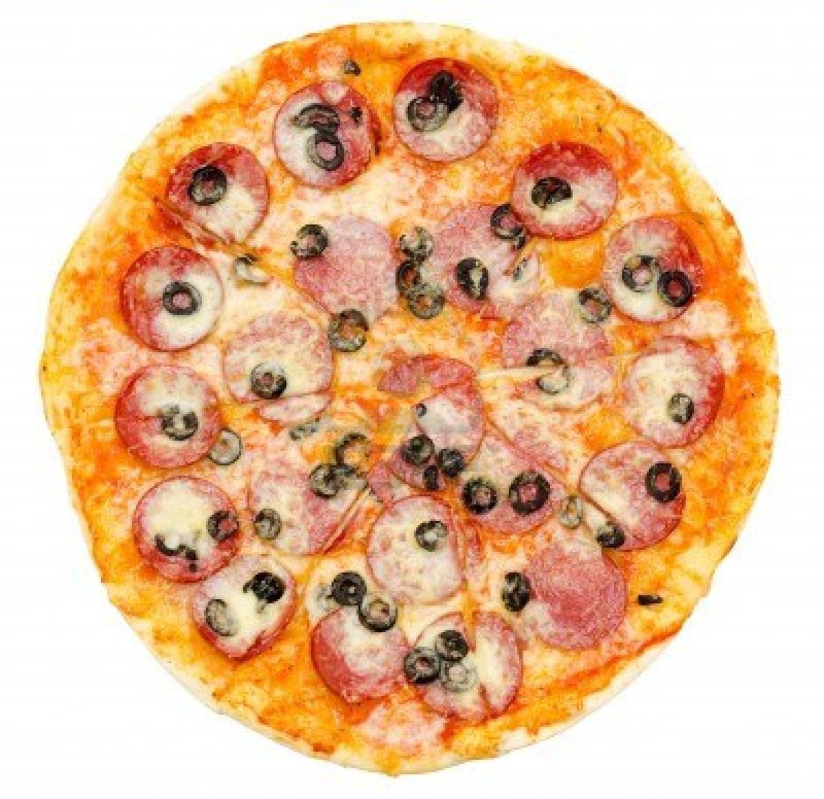 Рецепт Пицца с колбасой в микроволновке