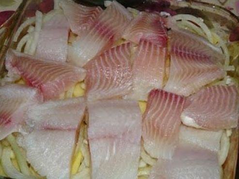 Рецепт Обалденная картофельная запеканка с рыбкой