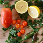 Рецепт Салат с фарро, овощами и кедровыми орешками