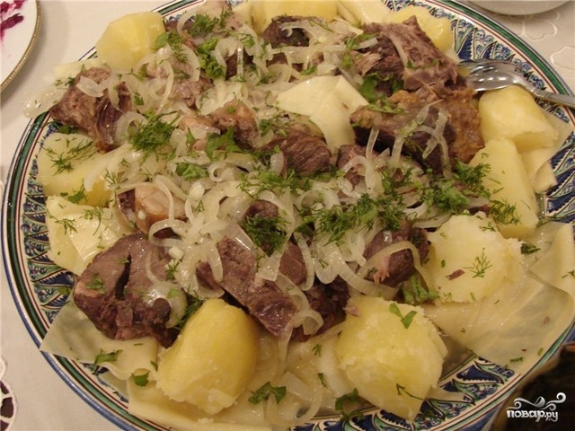 Рецепт Бешбармак с картошкой