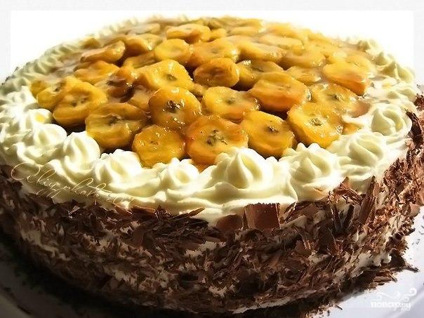 Рецепт Классический шоколадно-банановый торт