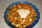 Салат "Ромашка" с корейской морковью