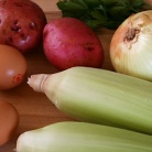 Рецепт Жареный картофель с кукурузой и яйцом