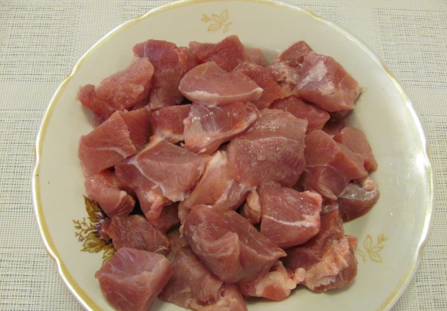 Рецепт Вкусное мясо кусочками на сковороде
