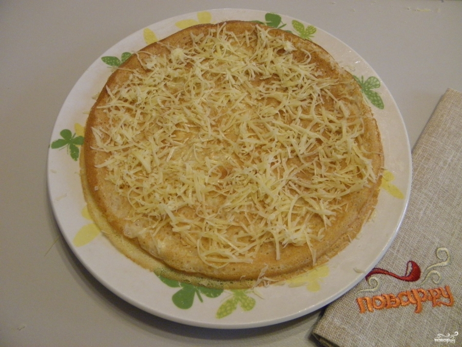 Блинный торт с сыром