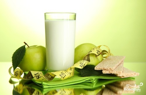 Рецепт Кефир и зеленые яблоки