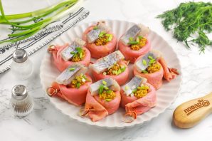 Блины с селедкой