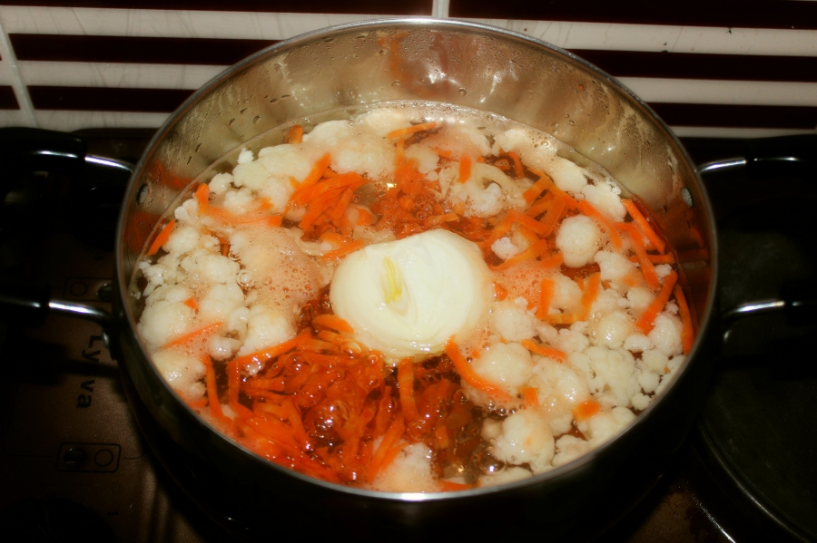 Рецепт Белый суп с морепродуктами