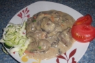 Куриная печень в соусе