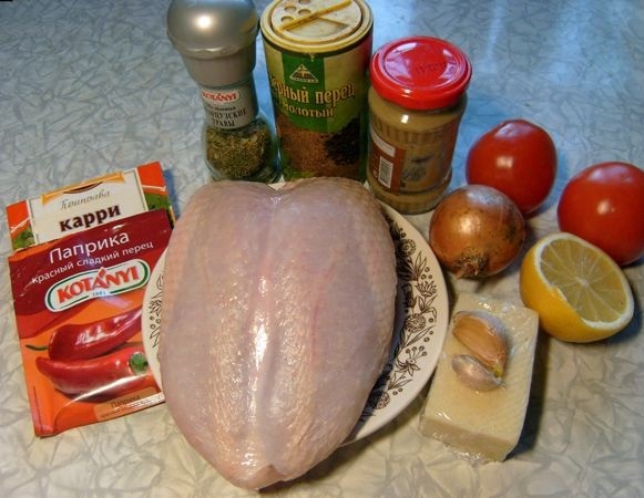 Рецепт Куриная грудка в фольге в духовке