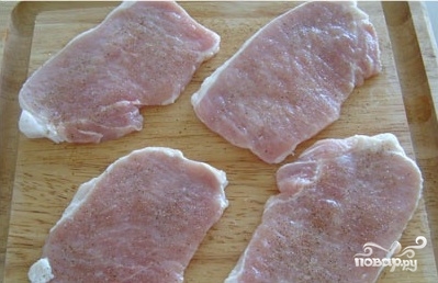 Рецепт Шницель из свинины в духовке