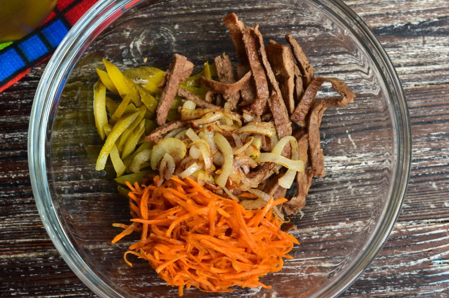 Салат из печени по корейски рецепт с фото